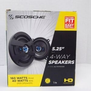 Scosche HD5254SD 4 Way 5.25"‎ Speakers